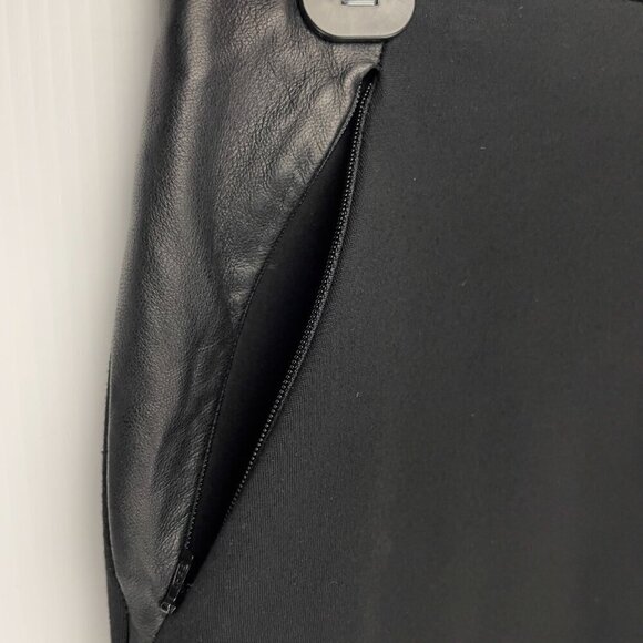 DANIER Office Stretch Pencil Back Slit Black MIDI Below Knees Pockets Skirt sz 4 - Picture 2 of 9